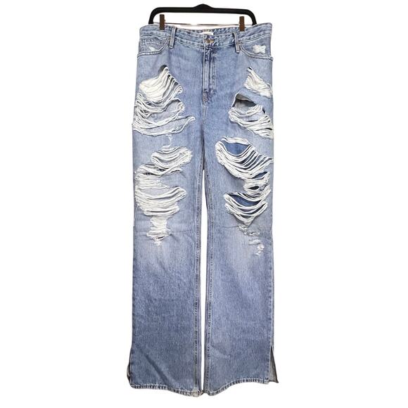 Good American Denim - Good American The Khloé Jean super high rise distressed size 12